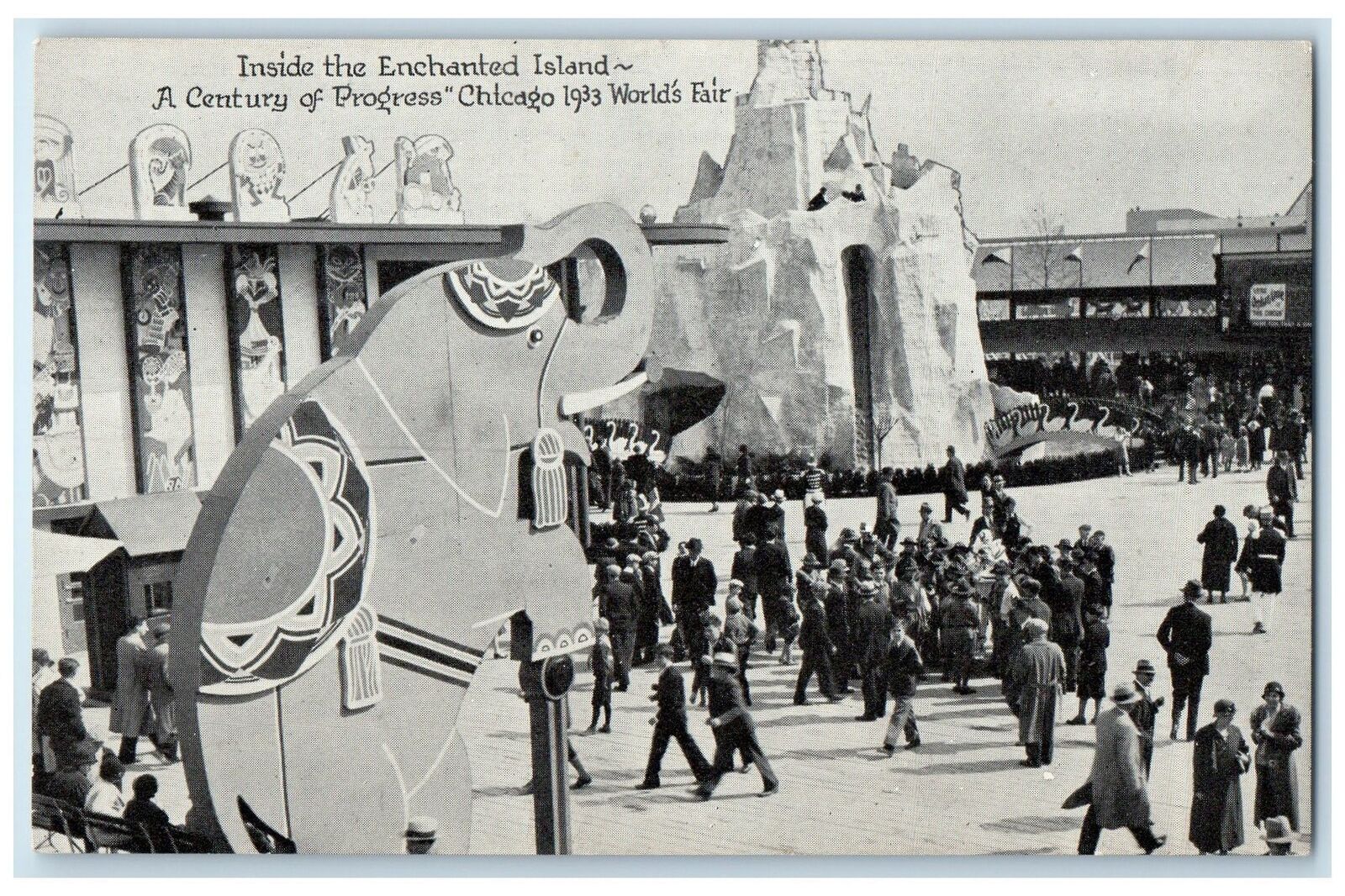 c1910s Enchanted Island Scene Chicago 1933 World Fair Chicago Illinois Postcard