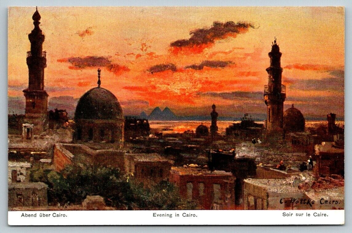 Egypt  Evening in Cairo   Postcard