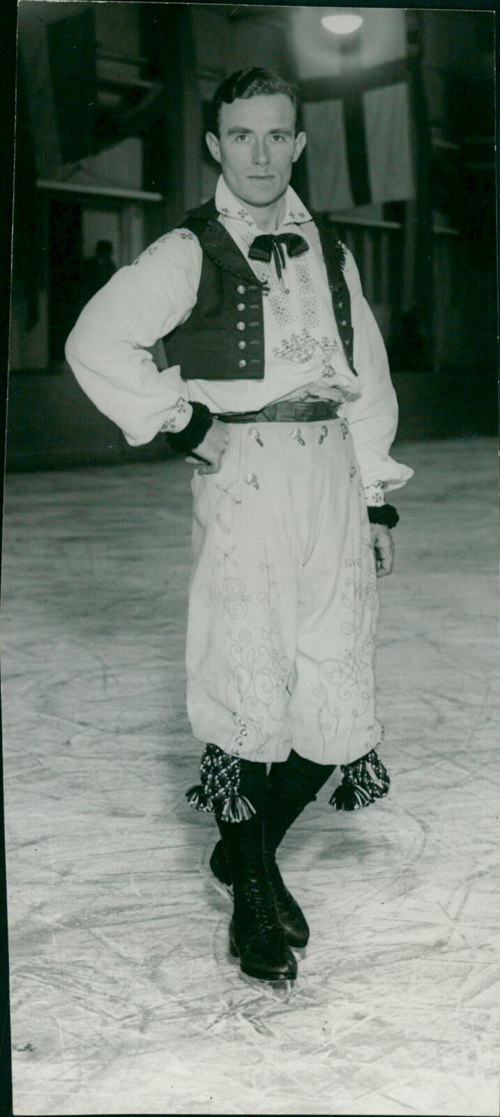 Gillis Grafström, Swedish figure skater. - Vintage Photograph 2490486