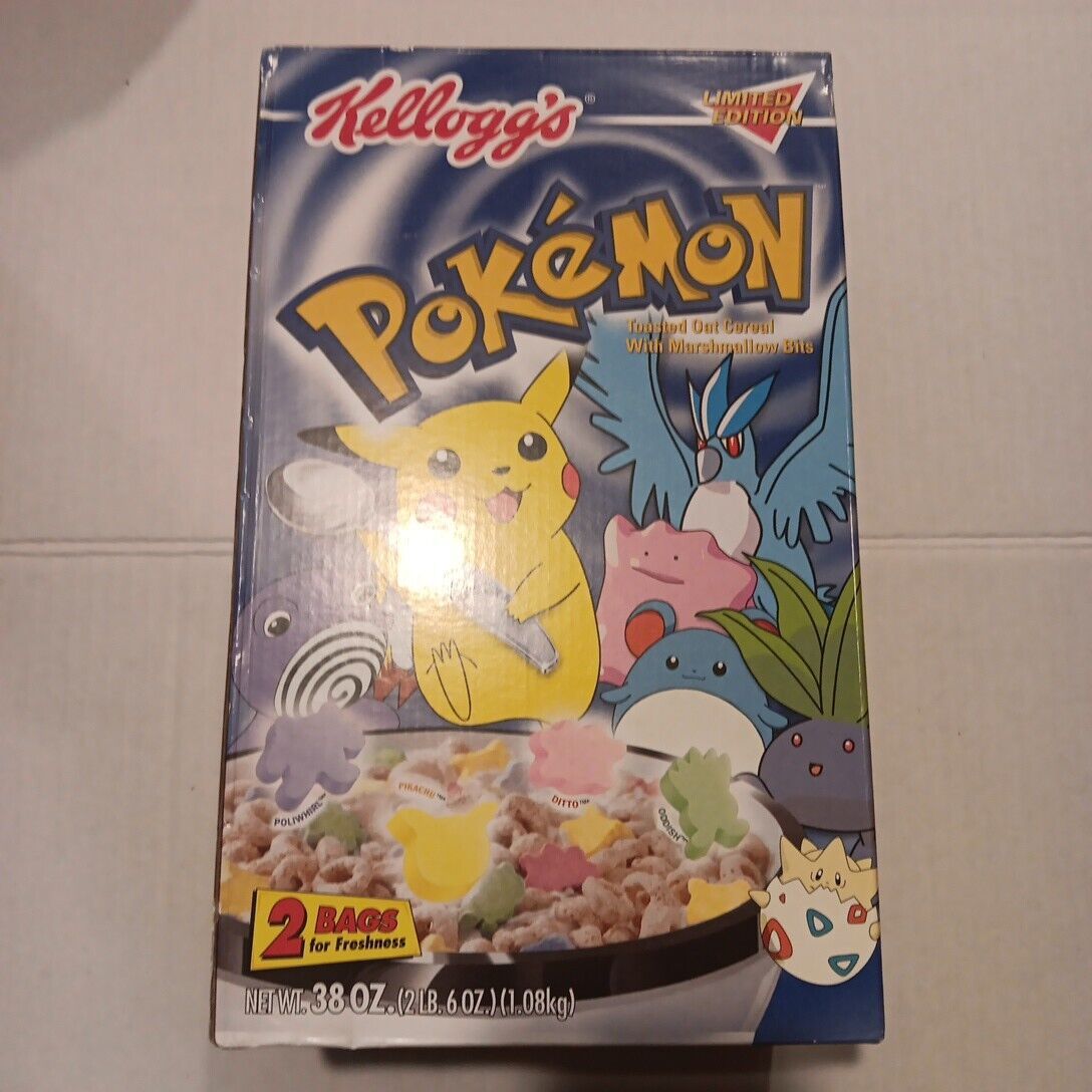 Kellogg’s Pokémon Limited Edition Foil 2000 Vintage Sealed Cereal Box