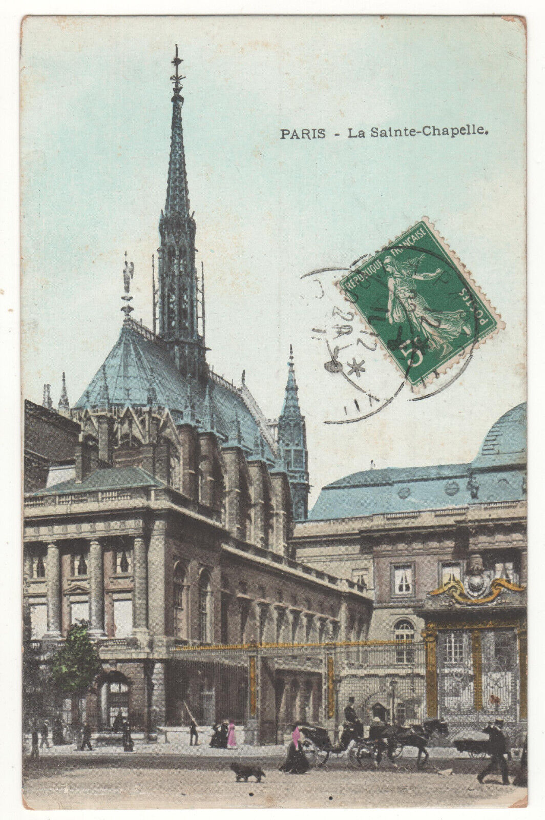 CPA 75 - PARIS: SAINTE CHAPELLE (PARIS) WRITTEN in 1911 - color
