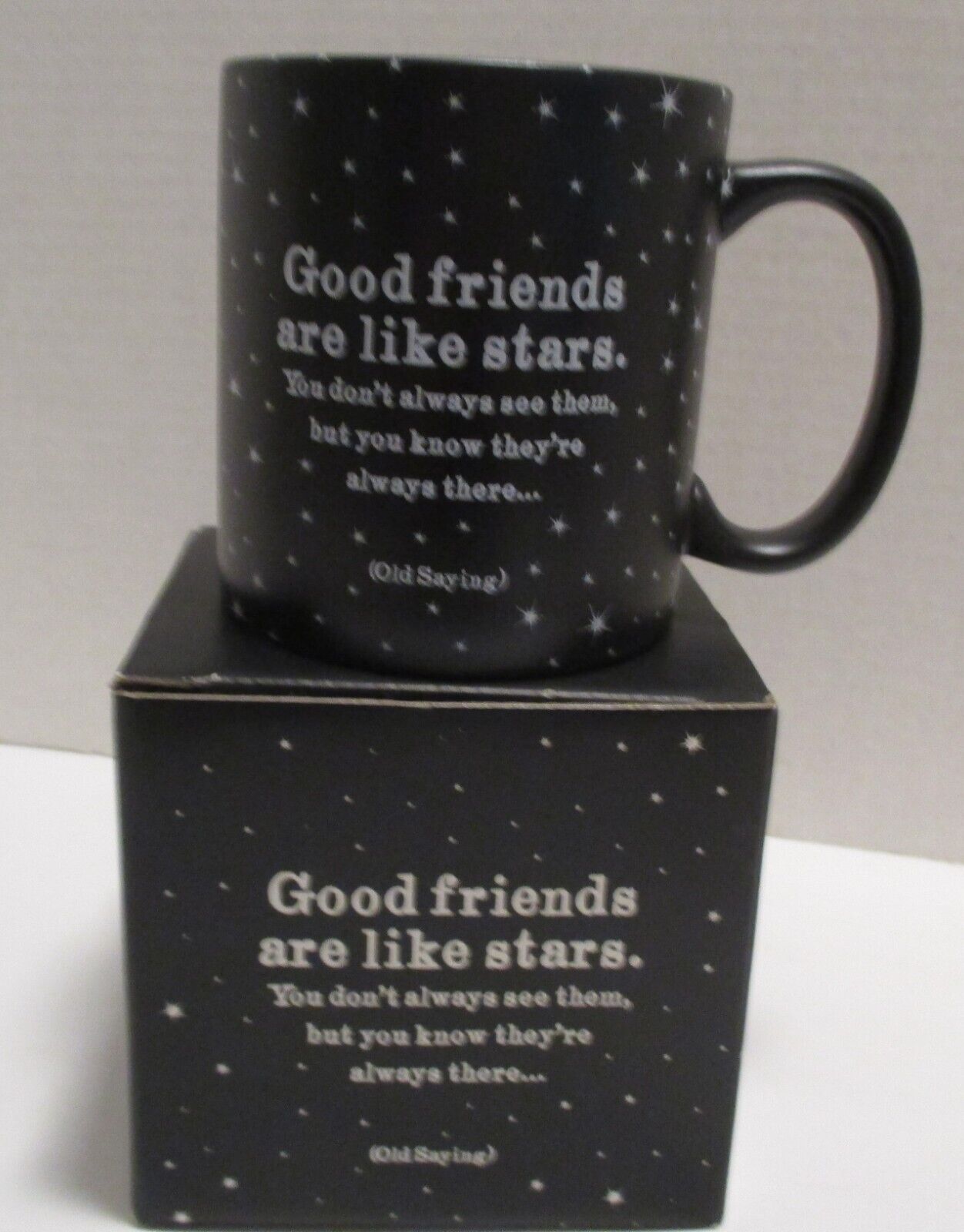 Quotable Mugs Good Friends Are Like Stars - New In Box -  14 oz Coffee  Mug