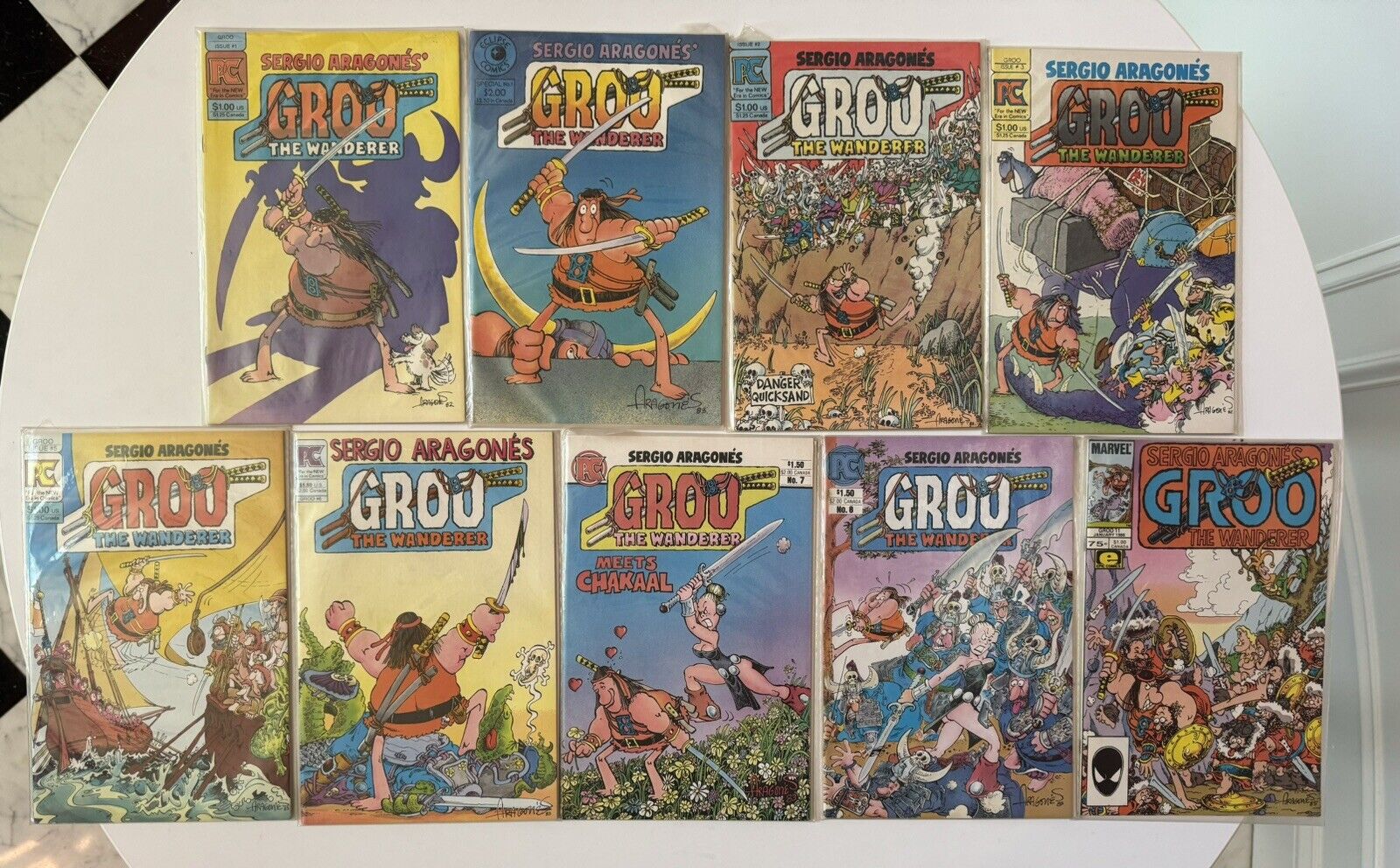 Groo the Wanderer 1982 1983 lot complete set 1-8 Pacific Comics Sergio Aragones