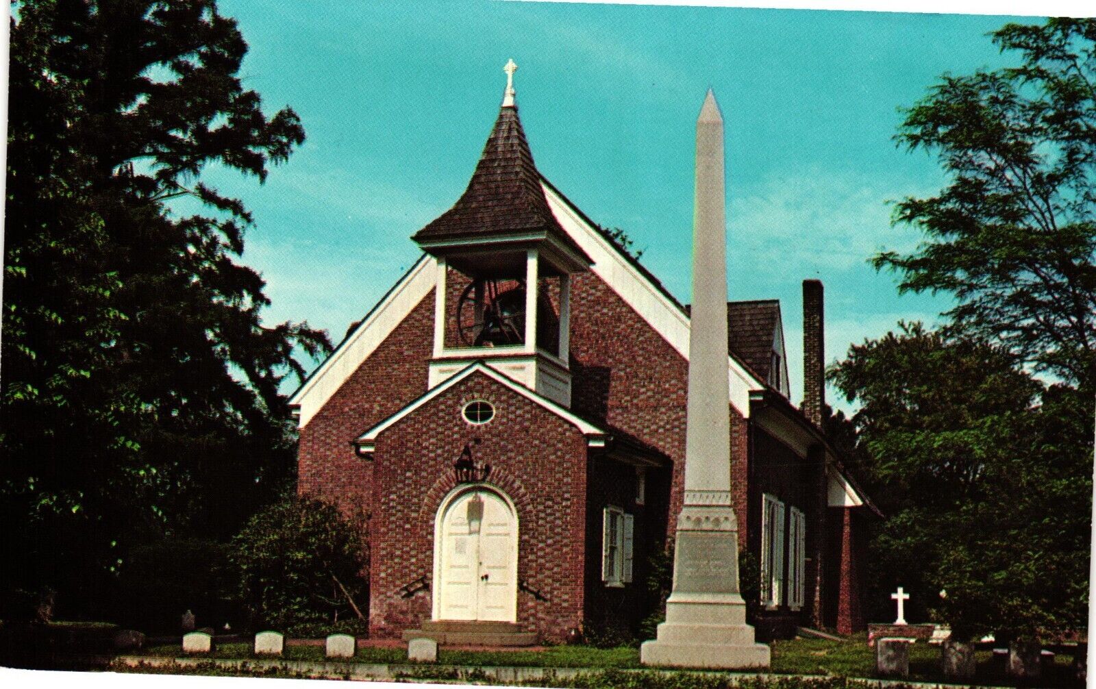 Old Christ Church Dover Delaware Exterior View Brick Building Postcard C1960