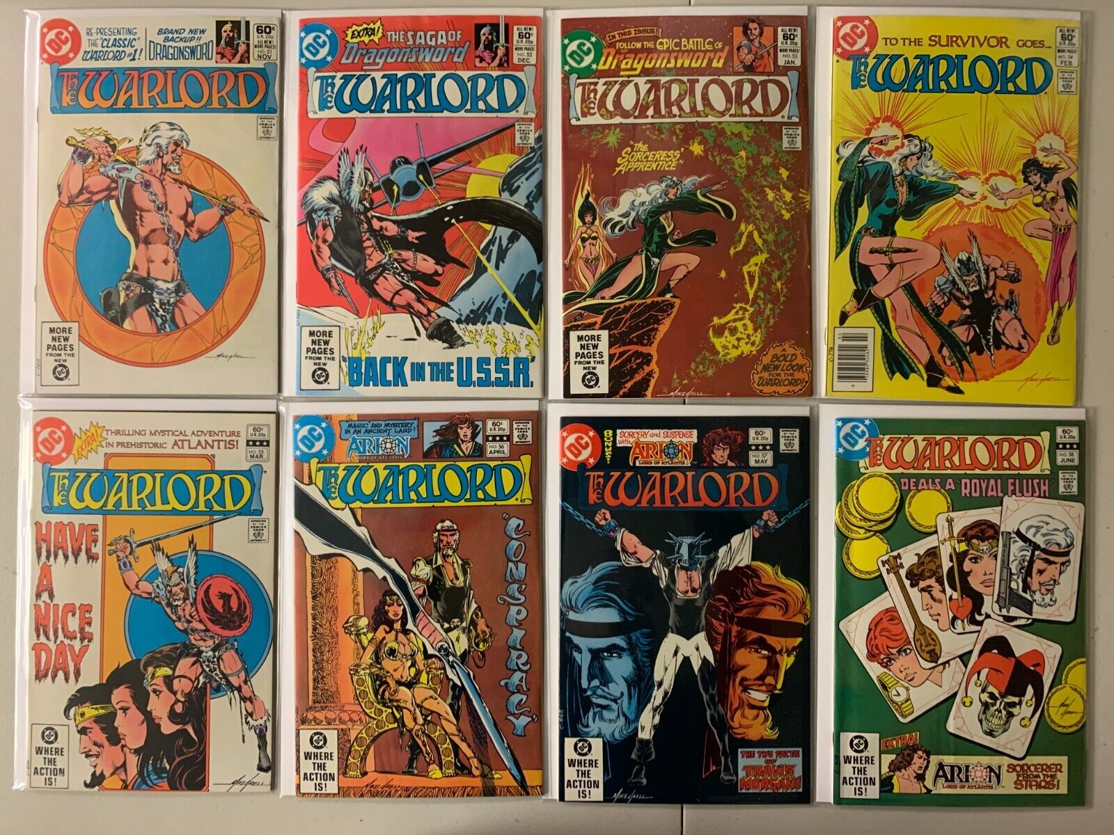 Warlord comics lot #51-115 + 2 annual 33 diff avg 6.0 (1981-87)