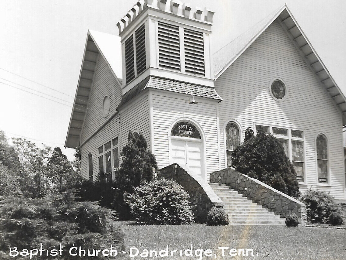 1960 dandridge tn baptist church; looks like a Cline? rppc TENNESSEE real photo