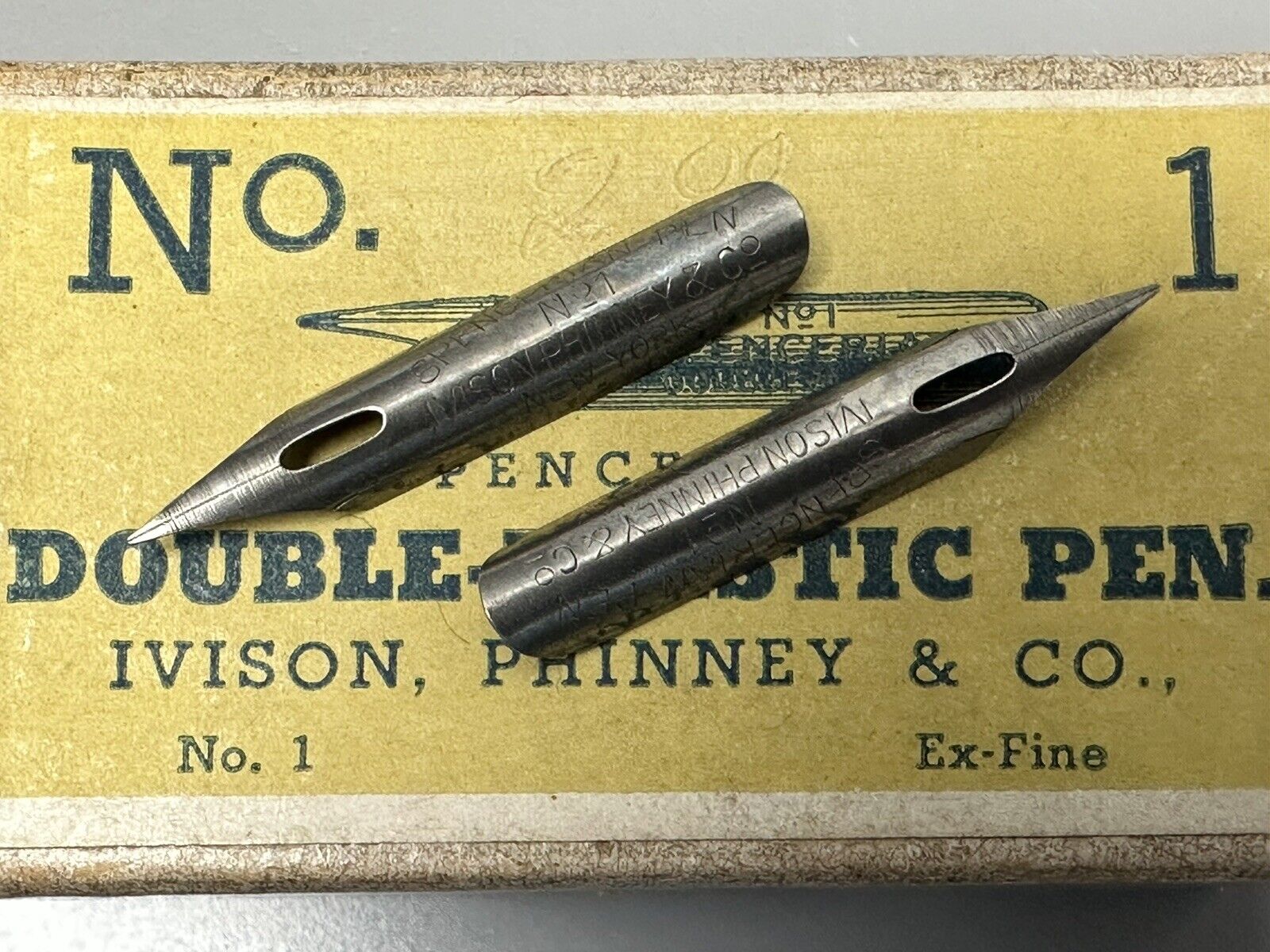 Two Vintage Spencerian No. 1 Ivison Phinney “Dream Point” Fine Flex Dip Pen Nibs