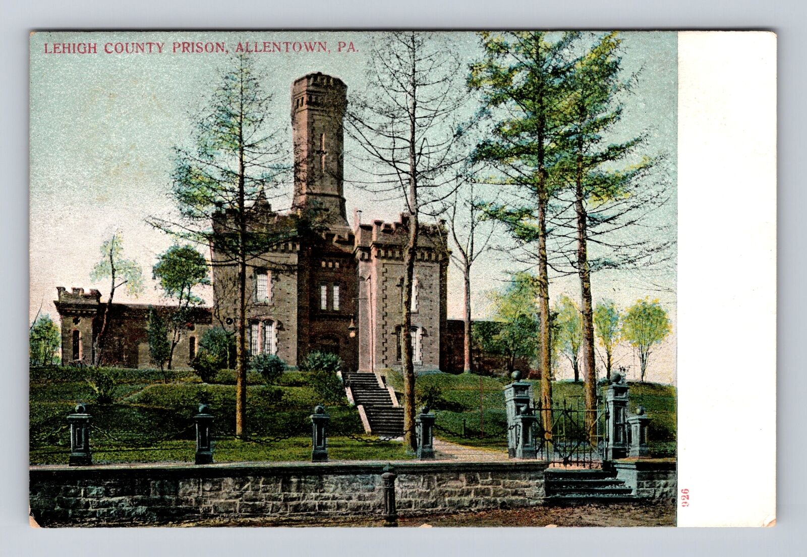 Allentown PA-Pennsylvania, Lehigh County Prison, Antique, Vintage Postcard