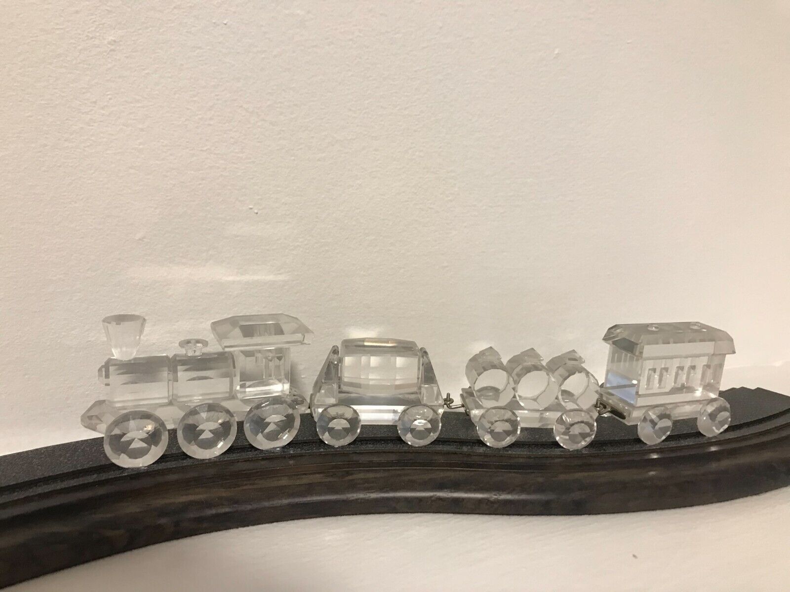 Swarovski Crystal Figurines - 4 pc Train Set w/Track 7471