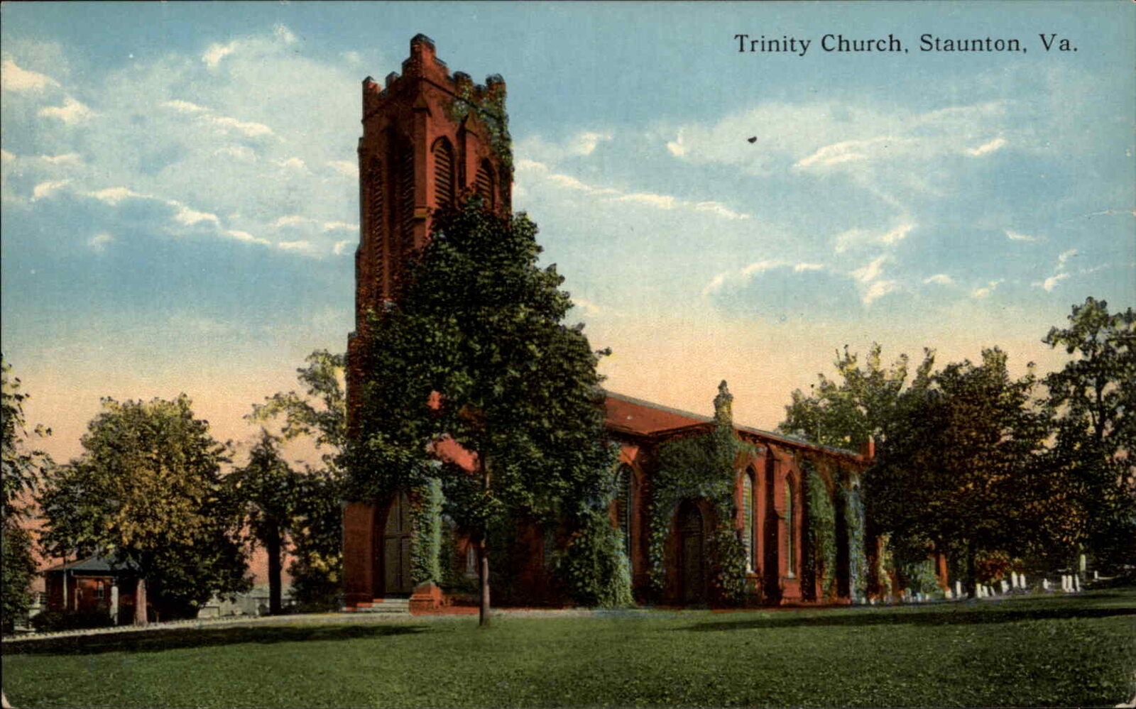 Staunton Virginia VA Trinity Church c1910 Vintage Postcard