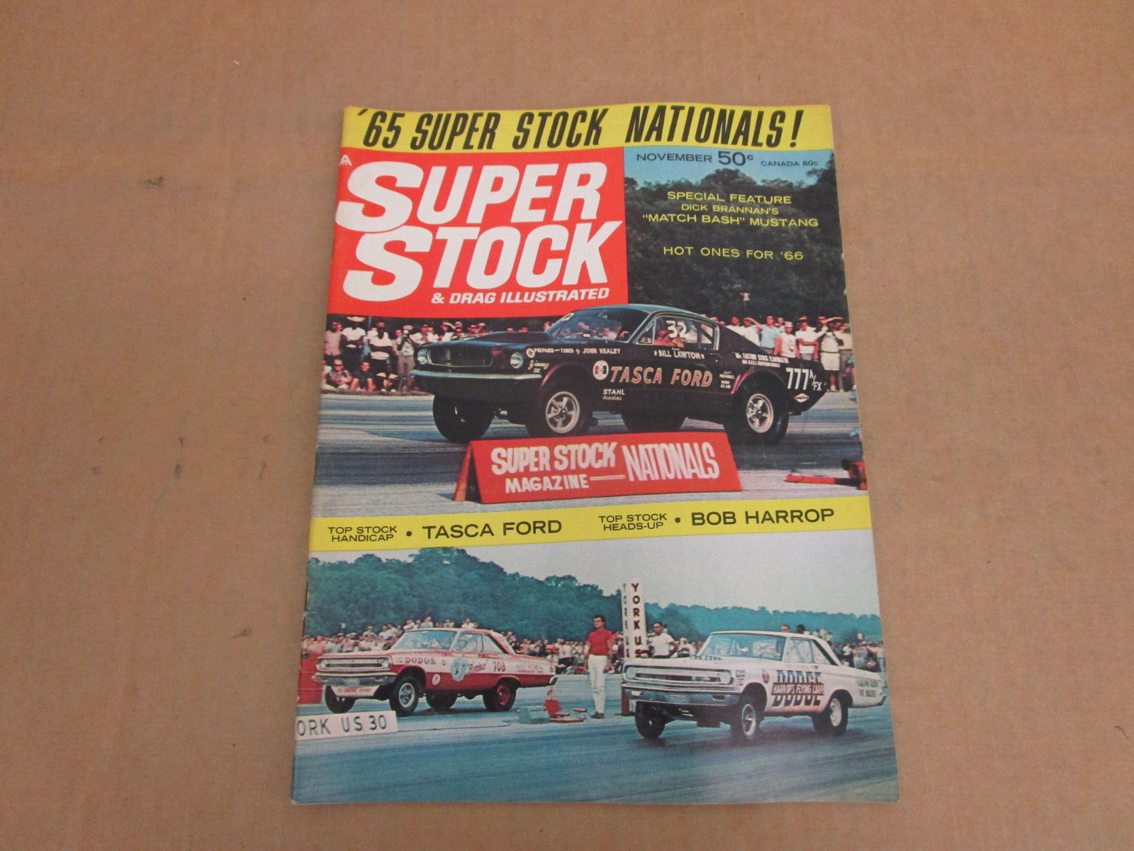 SUPER STOCK & DRAG ILL magazine November 1965 Mustang Dodge Charger race racing