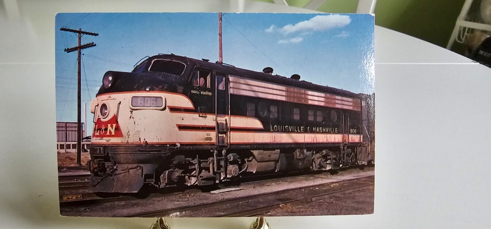 Louisville and Nashville 806 Diesel Engine Locomotive Postcard Train Railroad