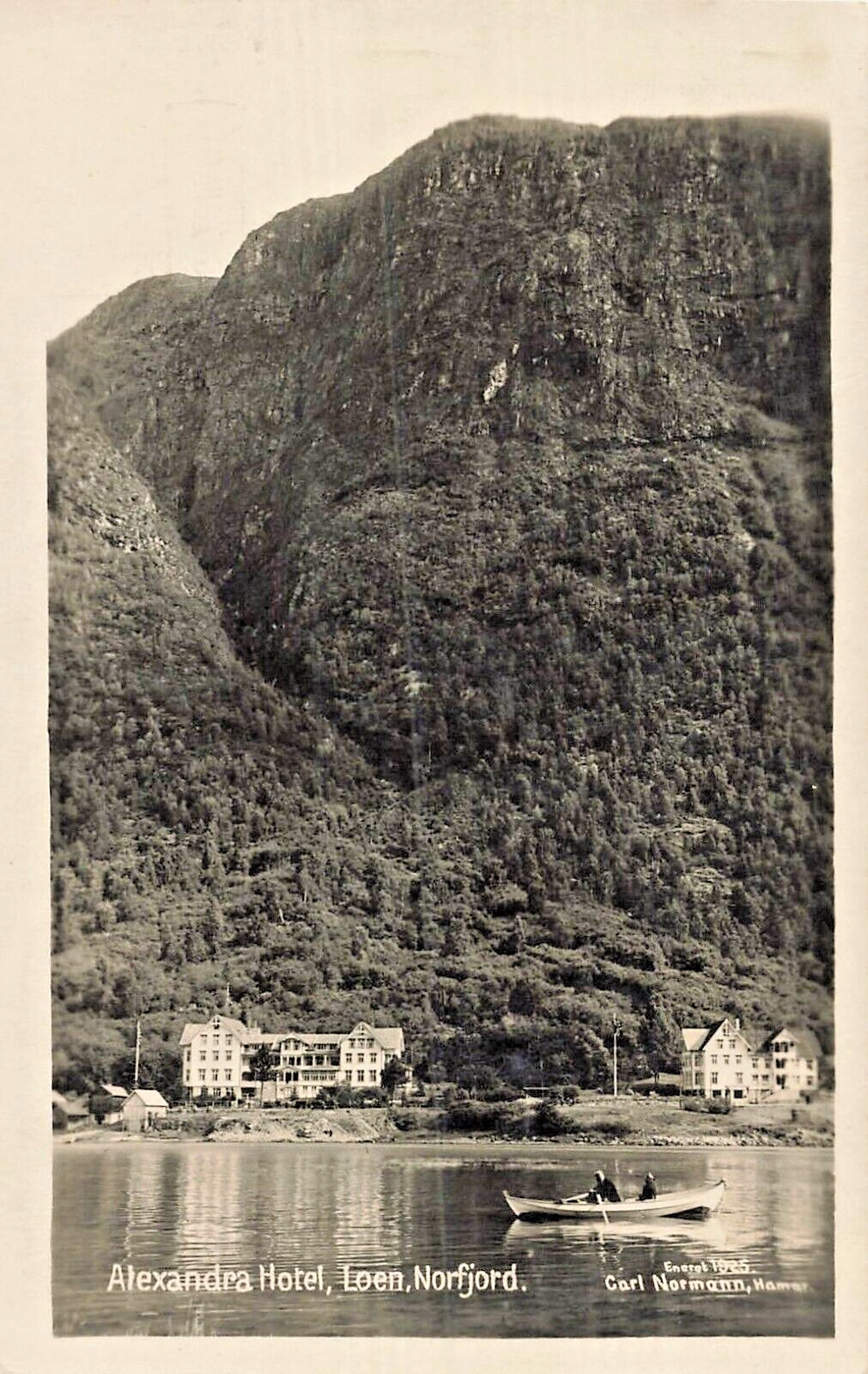 LOEN NORFJORD NORWAY~ALEXANDRA HOTEL~POSTCARD 1927 PHOTO POSTCARD