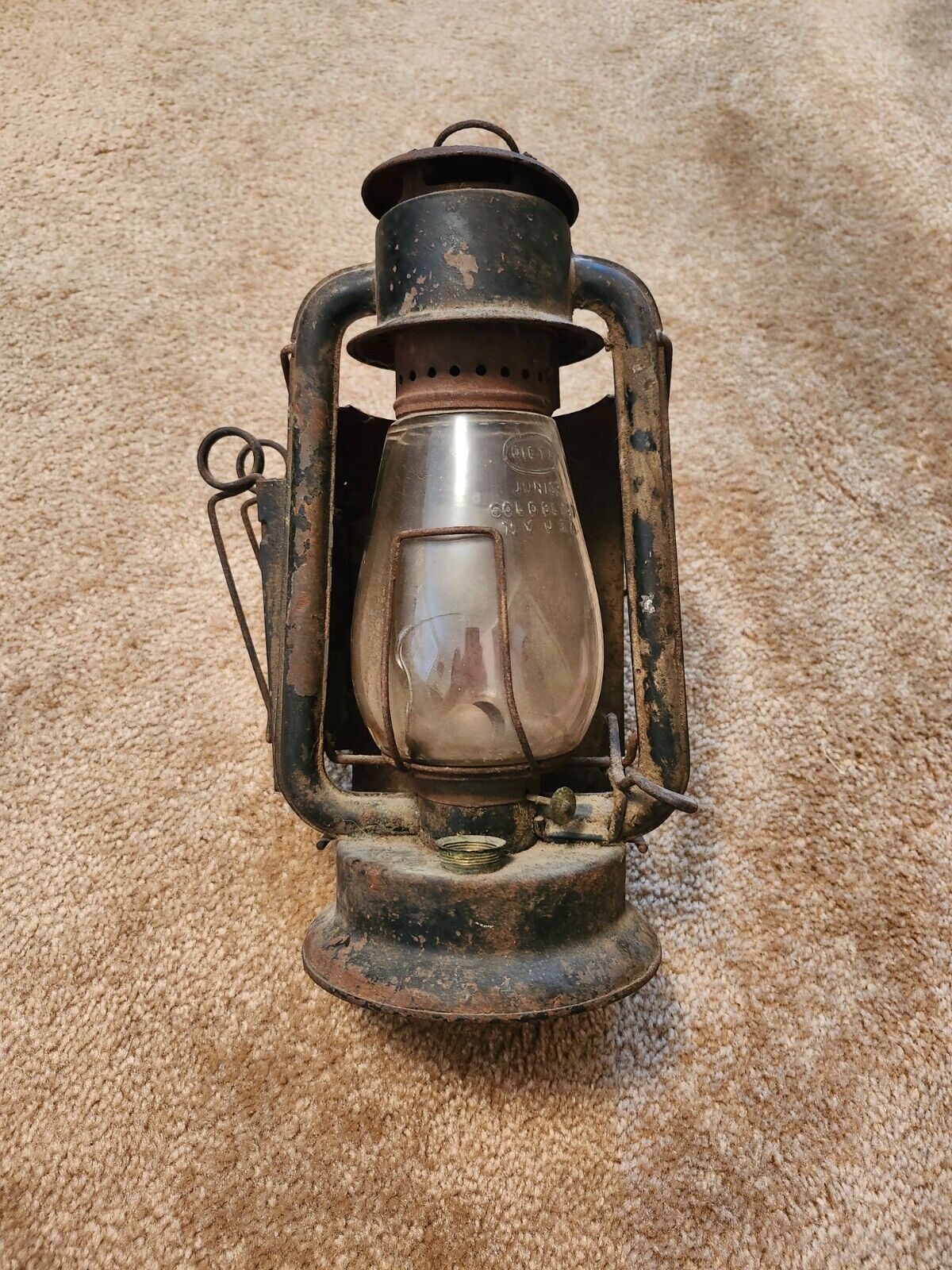 Rare Vintage Dietz Junior Cold Blast Lantern with Red Lens Wagon Taillight