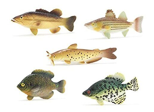 American Angler Collection Toy Fish Set | Toy Fish Figurines | | Largemouth 