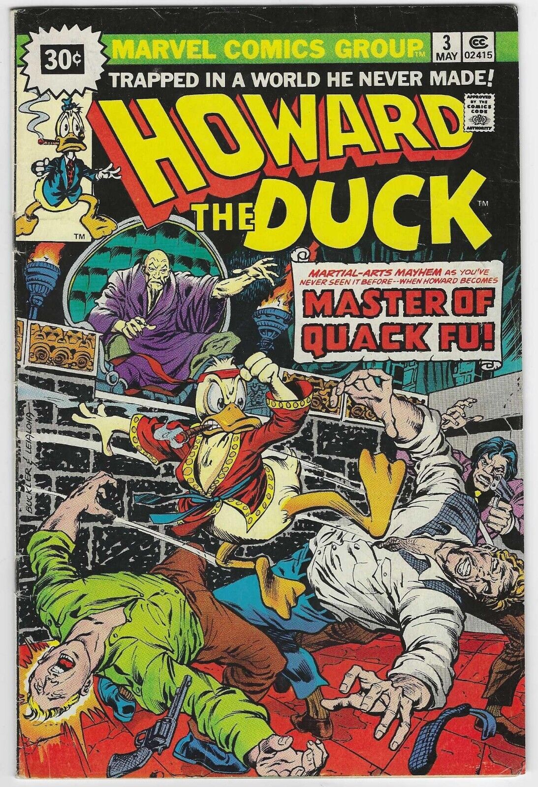 HOWARD THE DUCK 3 30 CENT PRICE VARIANT F .30 MARVEL MASTER OF QUACK FU