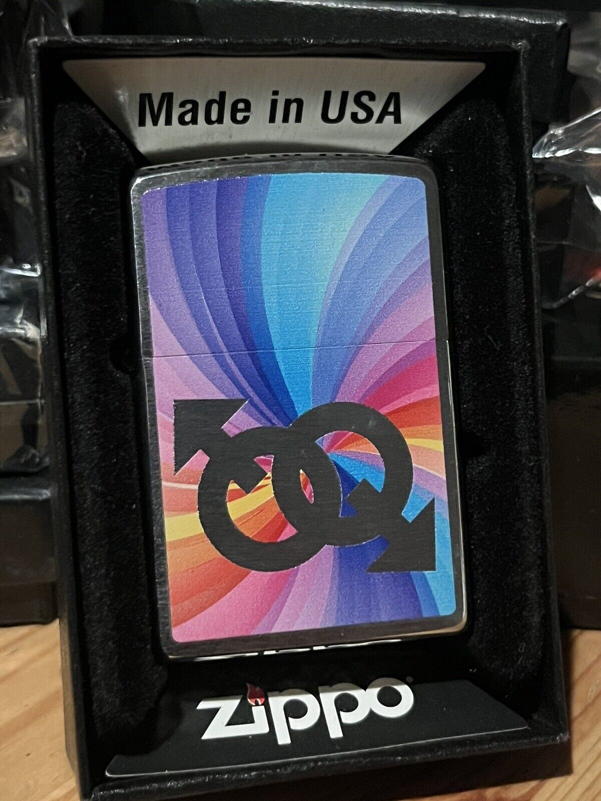 2012 LGBTQ Gay Pride Rainbow Zippo Lighter - New w/ Original Box.