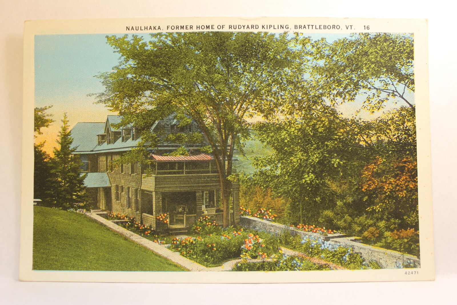 Postcard Naulhaka Former Home Of Rudyard Kipling Brattleboro VT L13