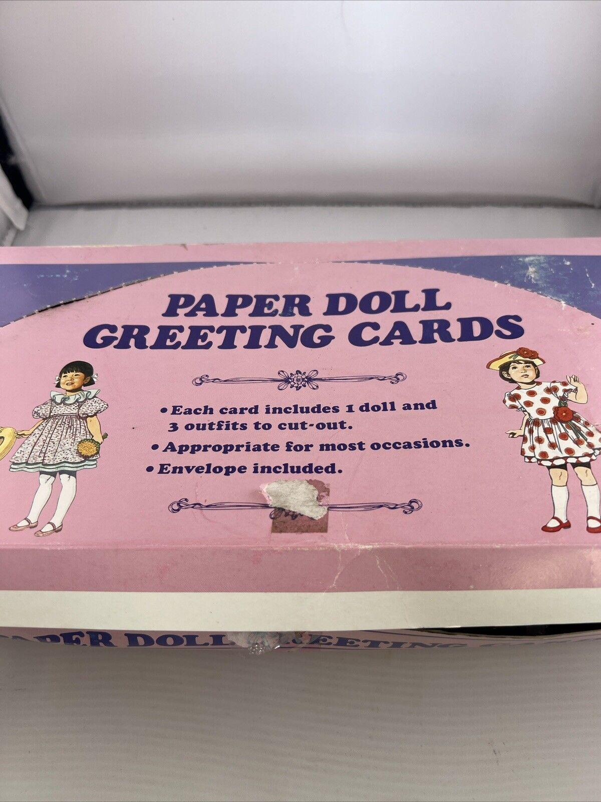 vintage paper doll greeting cards New In Box 4 different dolls with cut out outs