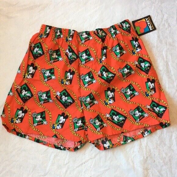 Mickey Unlimited Vintage Deadstock Mickey Mouse Christmas Boxer Shorts Size M