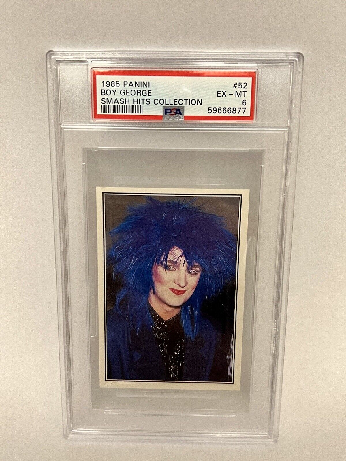 1985 Boy George Panini Smash Hits Collection # PSA Music Rookie Card Concert