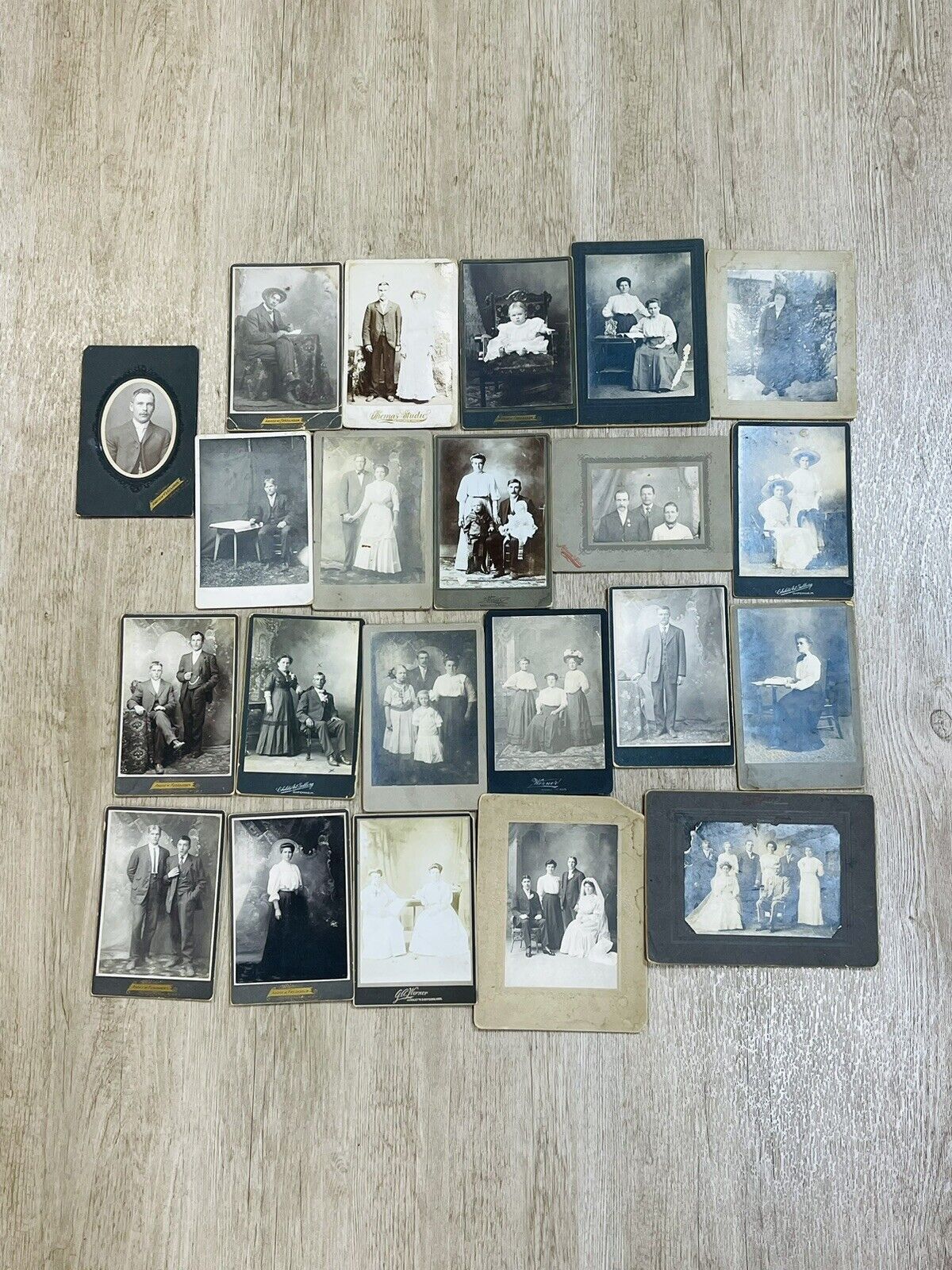 22 Cabinet Cards 1800's 1900s Some Marked Marquette Negaunee Ishpeming Michigan