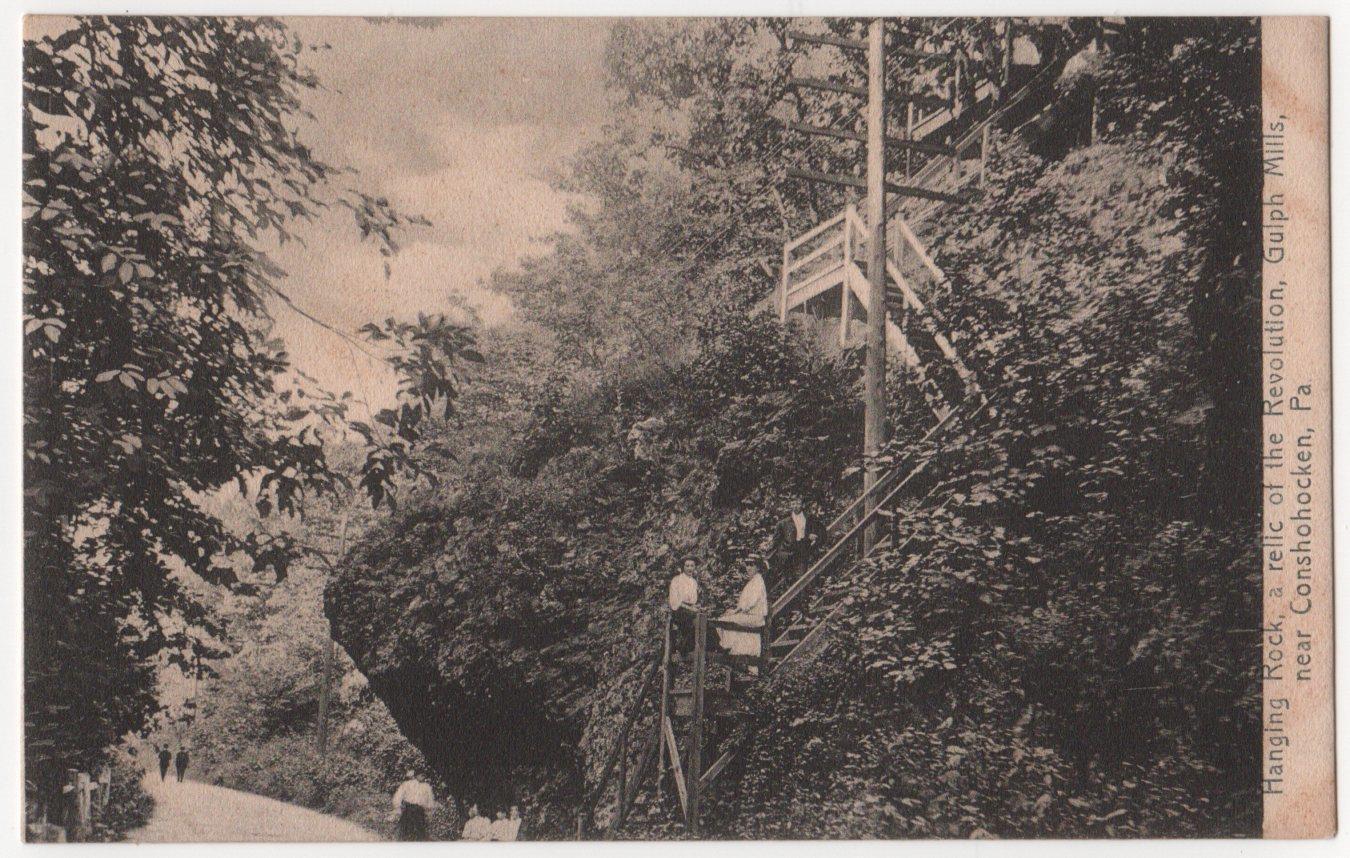 ca 1901-1907 Gulf Gulph Mills PA - Hanging Rock - near Conshohocken