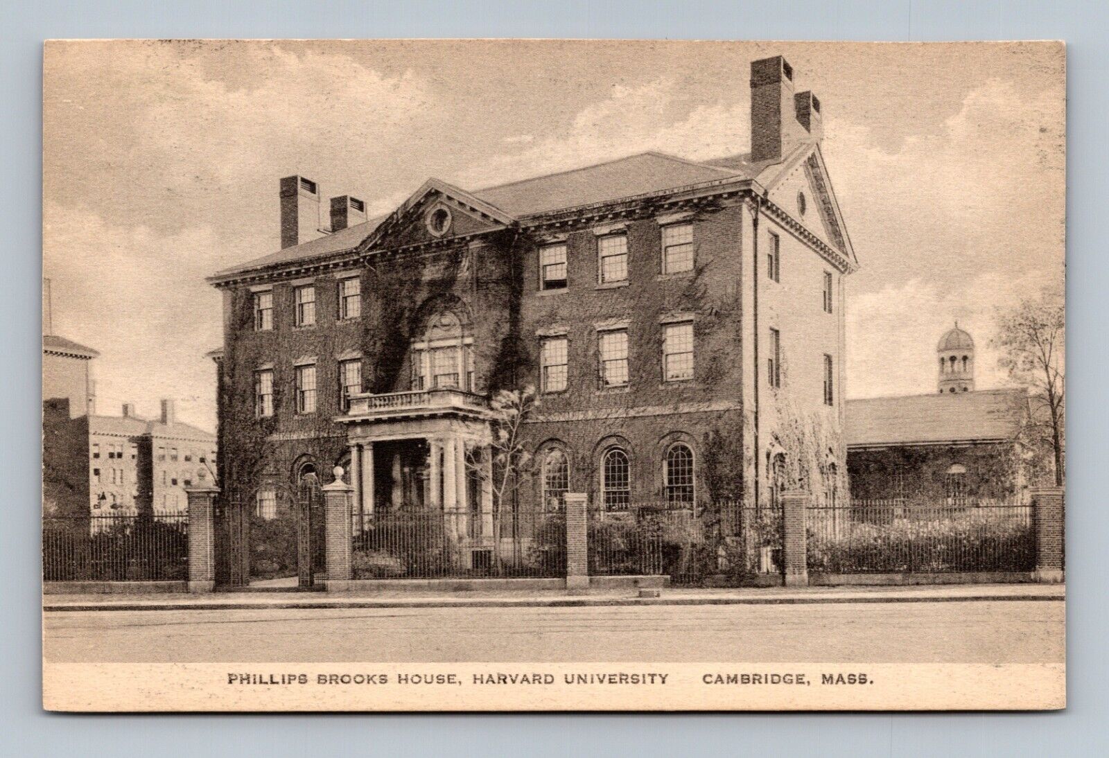 Cambridge MA Massachusetts Harvard Phillips Brooks House Postcard