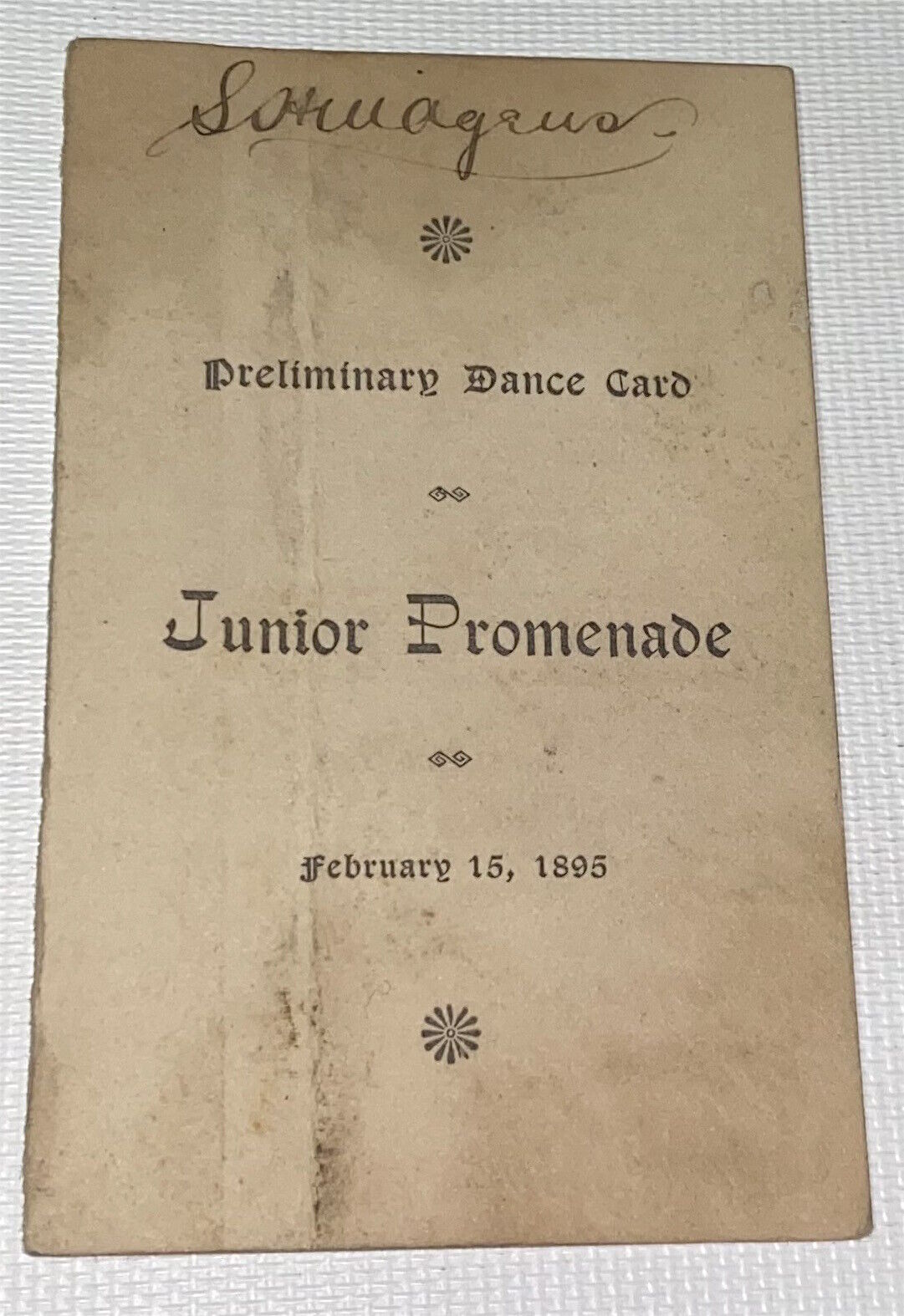 Rare Antique Victorian American Princeton University Junior Promenade Dance Card