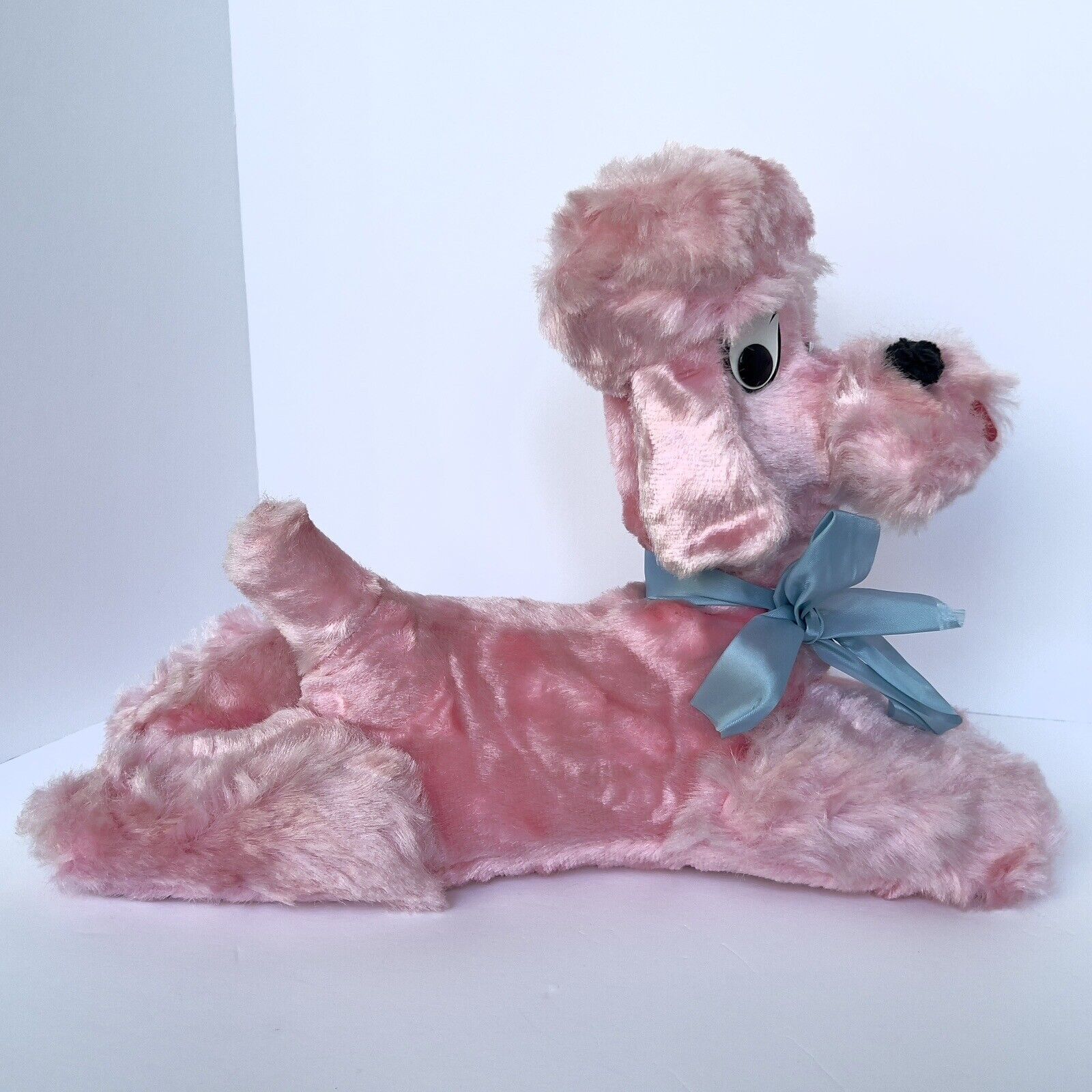 Vintage Dollcraft Style Pink Poodle Plush 50s/60s Pretty Eyes Firm Body Hip Hop