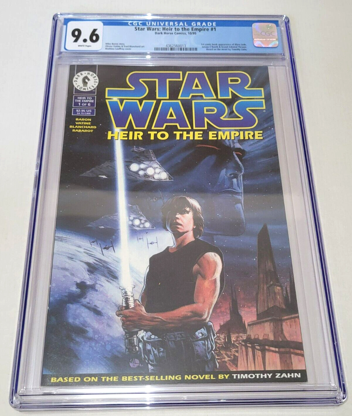 Star Wars Heir To The Empire #1 CGC 9.6 NM+ Dark Horse 1995 1st Jade and Thrawn