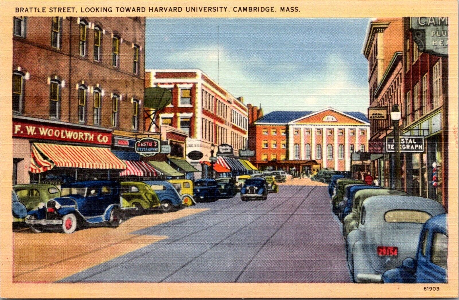Brattle Street Harvard University Cambridge Mass On Most Valuable Postcard List