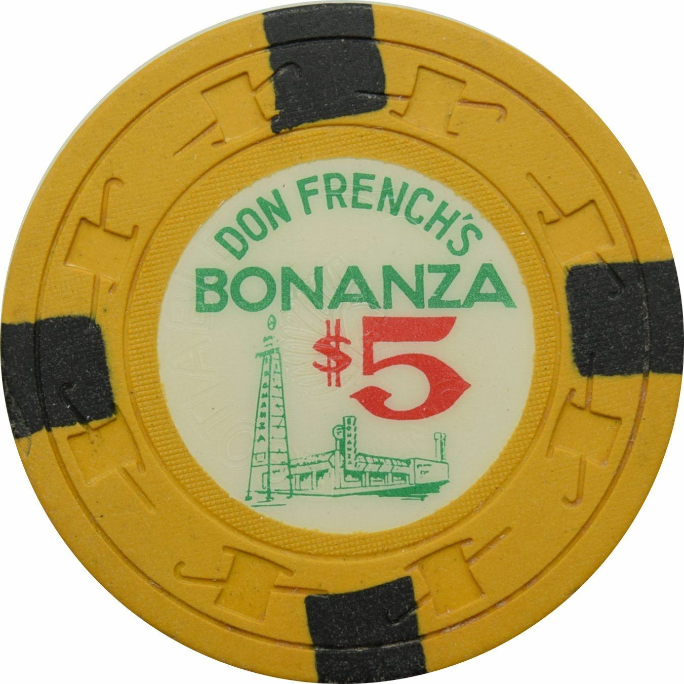 Bonanza Don French\'s Casino N. Las Vegas Nevada $5 Chip 1963