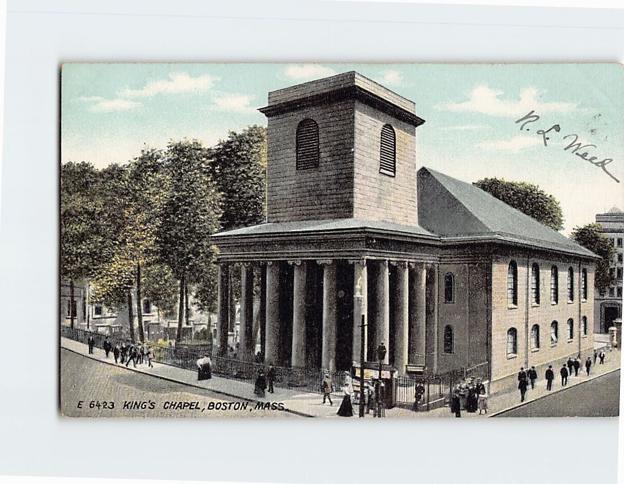 Postcard King's Chapel, Boston, Massachusetts