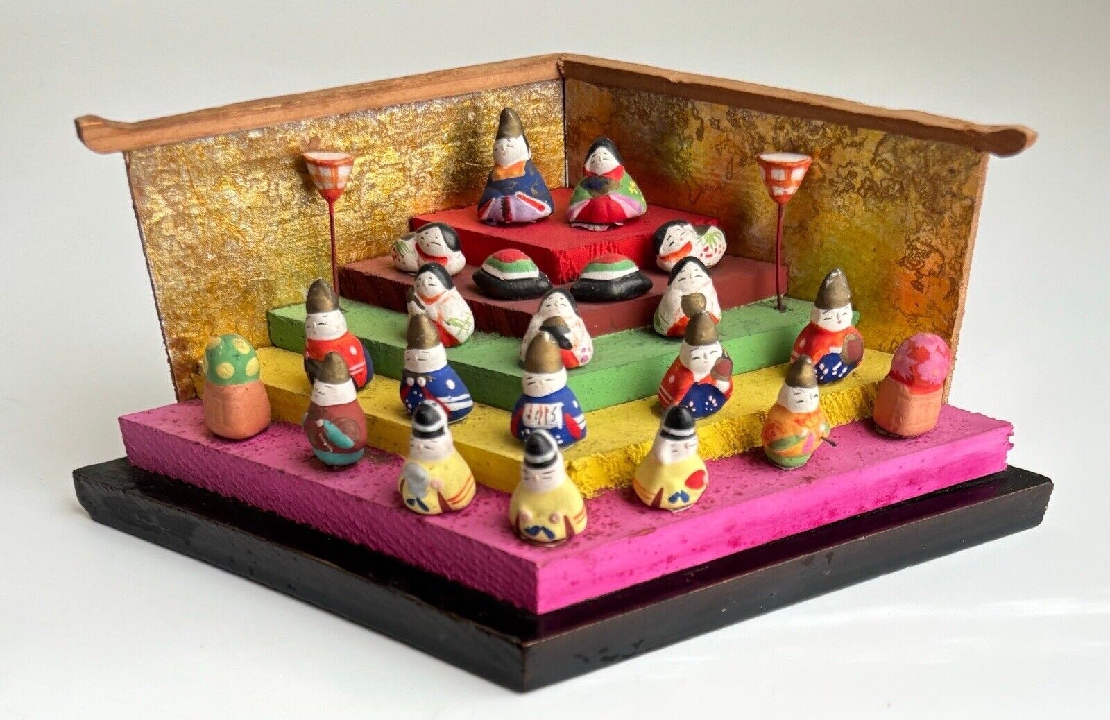 Vintage Japanese Miniature Hina Doll  Height:2.2in(5.7cm)