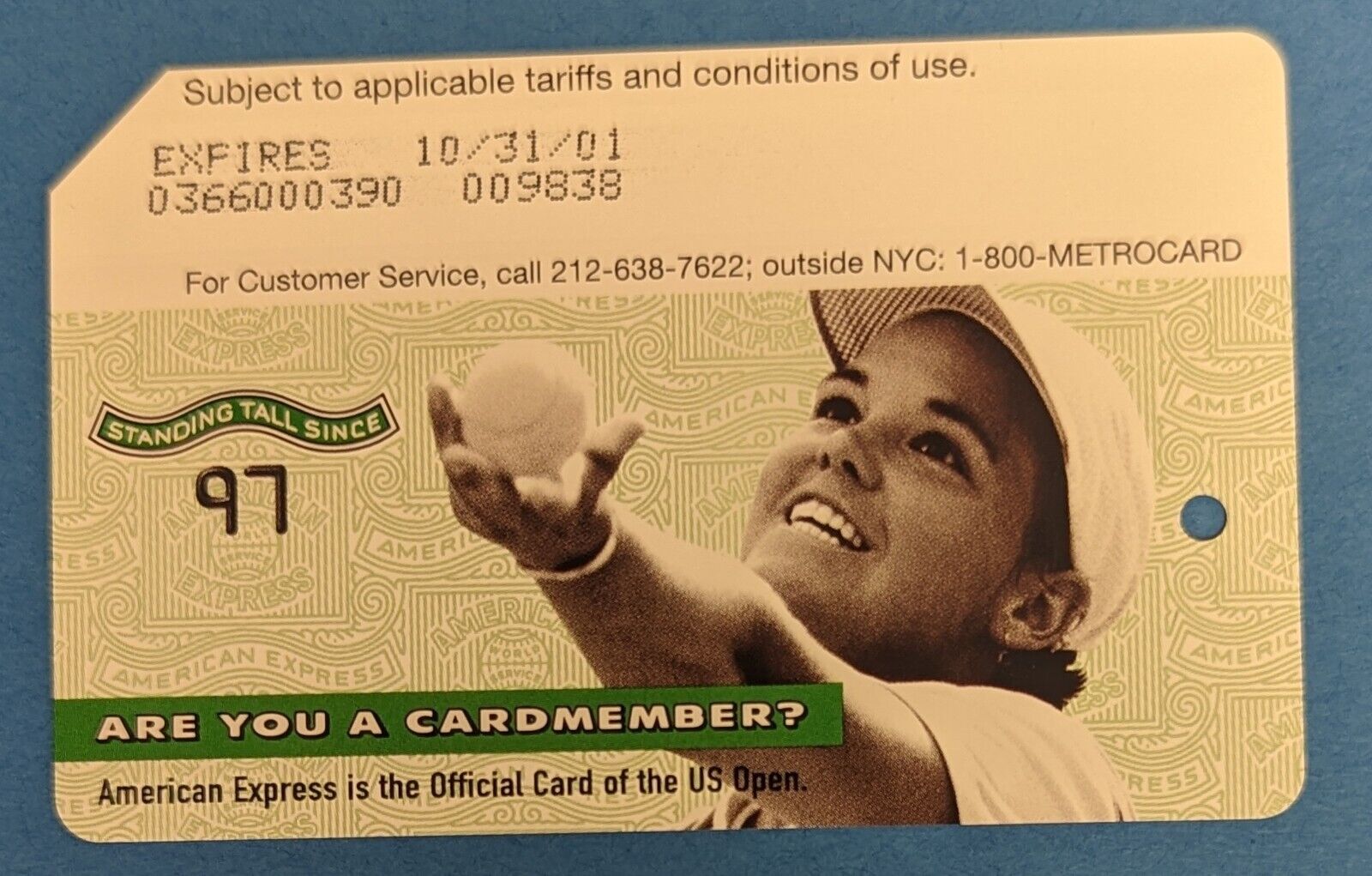 American Express 1999 tennis open #97- Expired, Mint condition