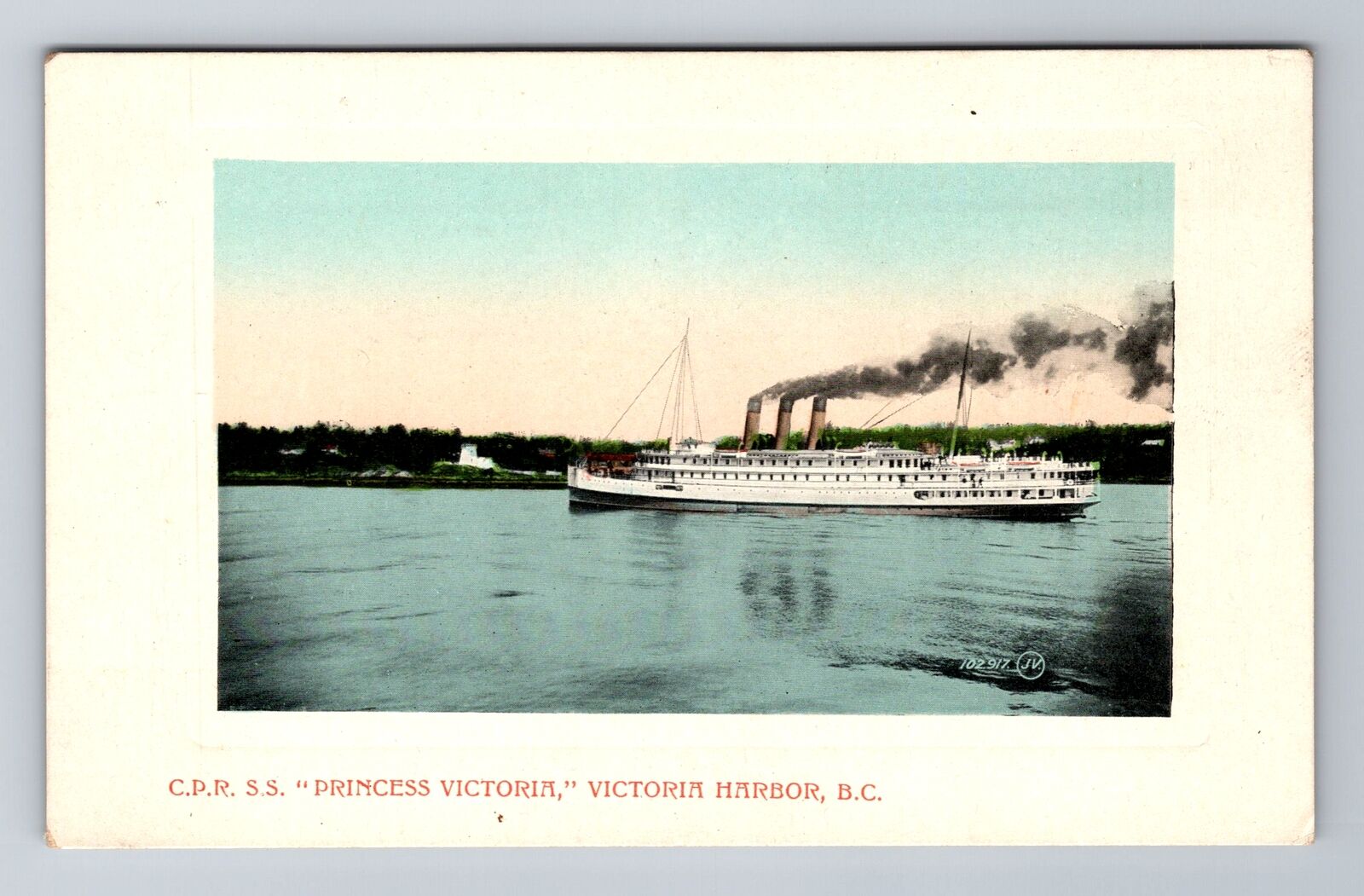 Victoria- British Columbia, SS Princess Victoria, Antique, Vintage Postcard