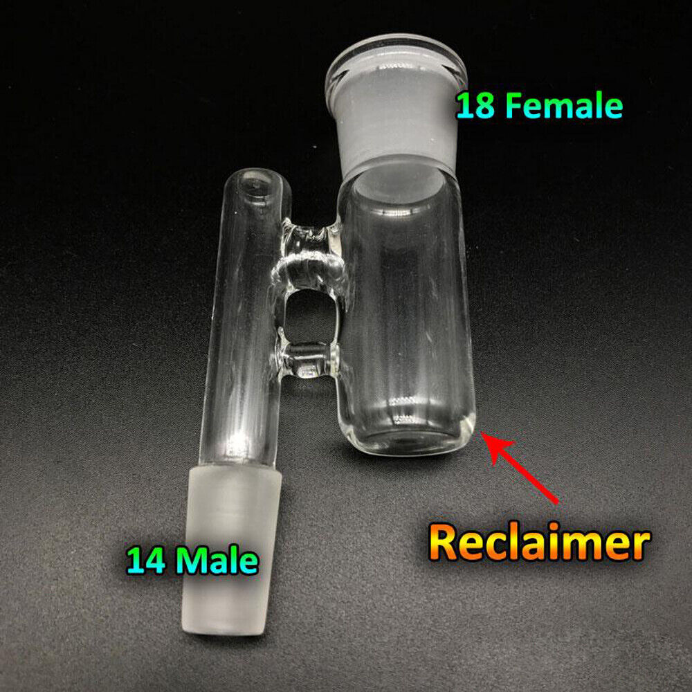 Reclaim Ash Catcher Drop Down Glass Adapter 14mm Male to 18mm Female Lab Glass
