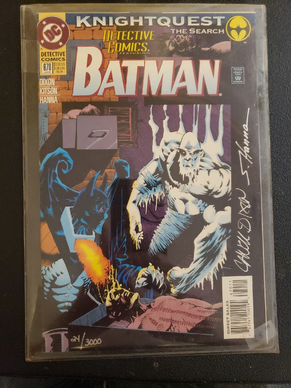 Detective Comics #670 DC Comics 1994 Autographed Chuck Dixon & S. Hanna 24of3000