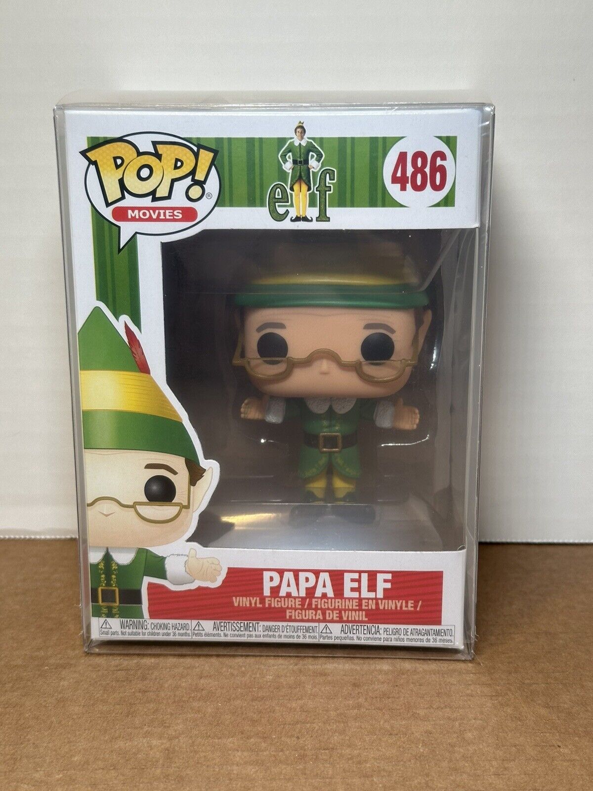 Funko POP Movies Papa Elf #486 Vaulted With protector Rare Htf Us Seller