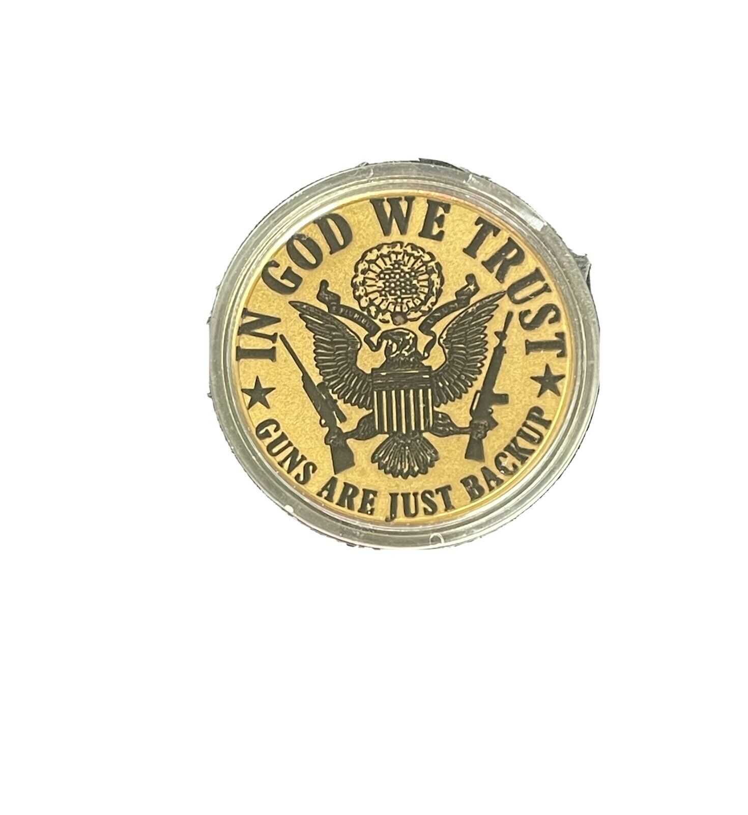 40mm Custom Engraved Brass “In God We Trust” Coin