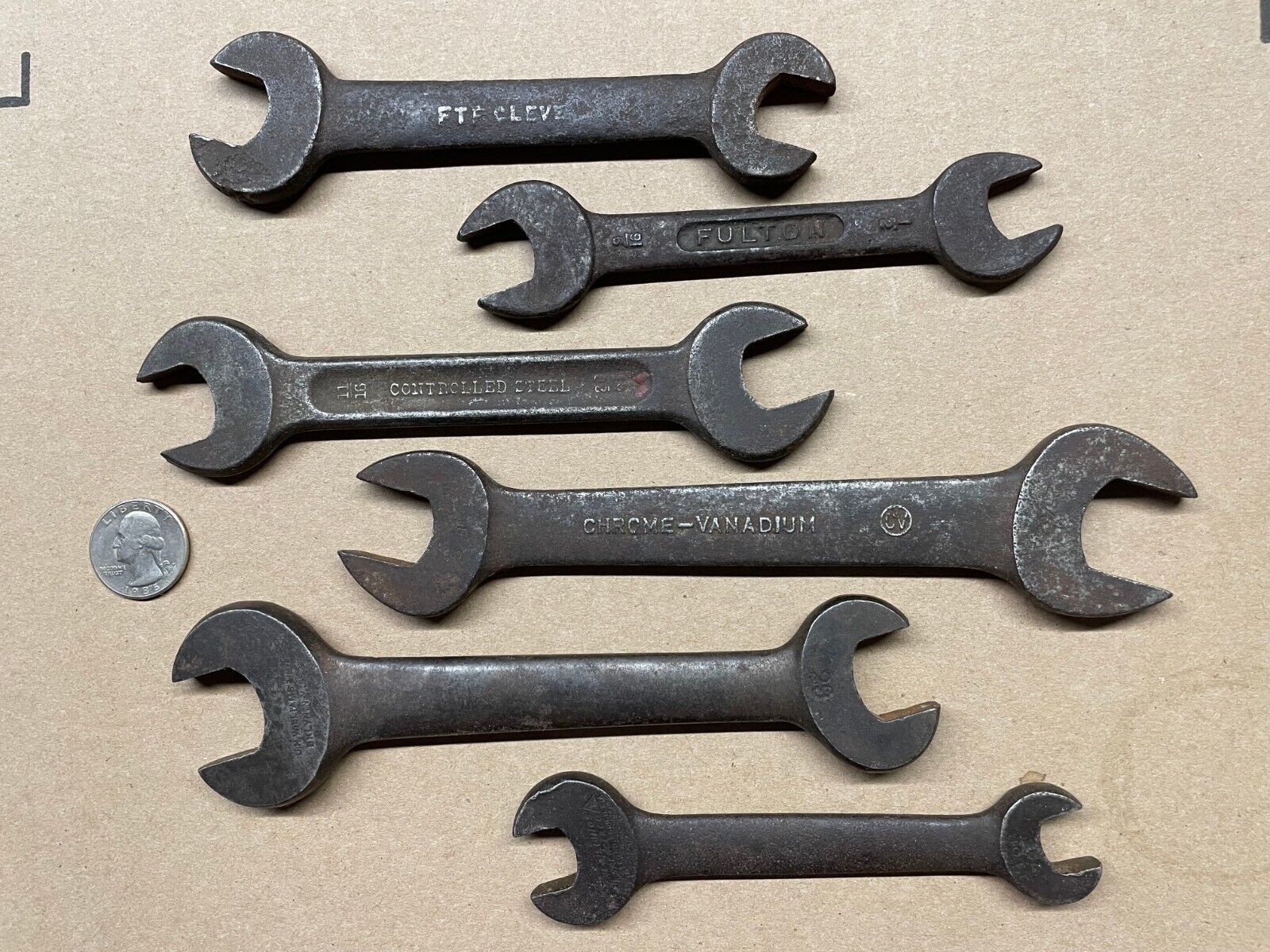6 Piece Vintage Wrench Set