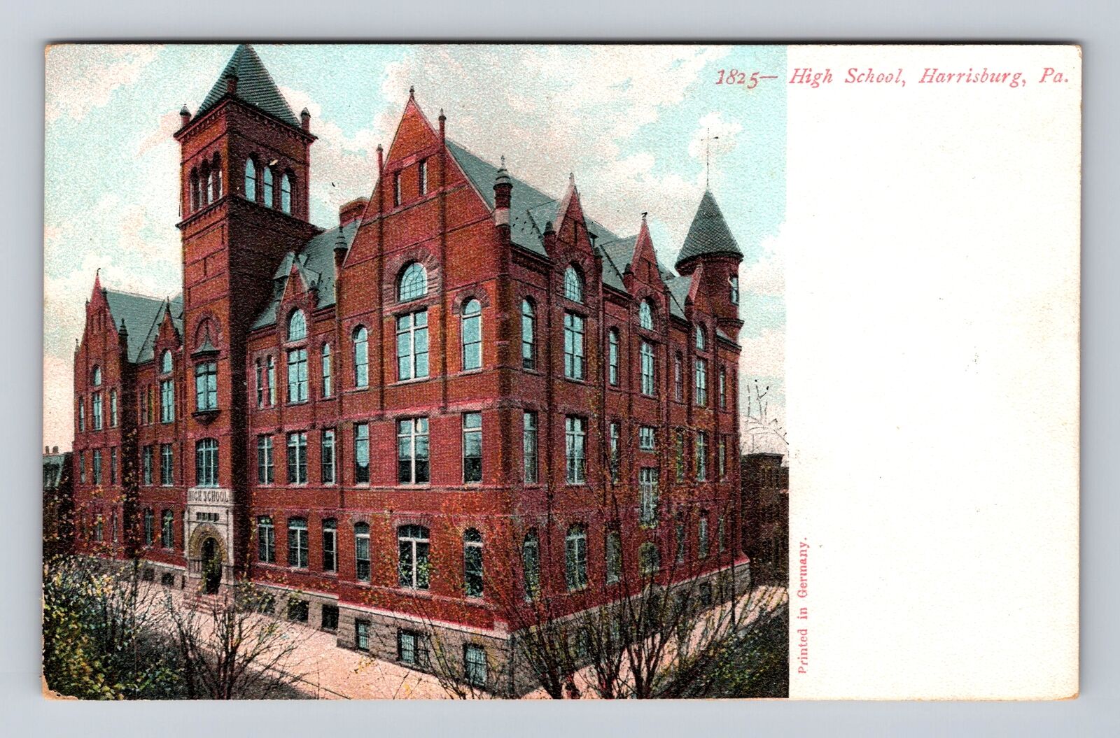 Harrisburg PA-Pennsylvania, High School, Antique, Vintage Souvenir Postcard