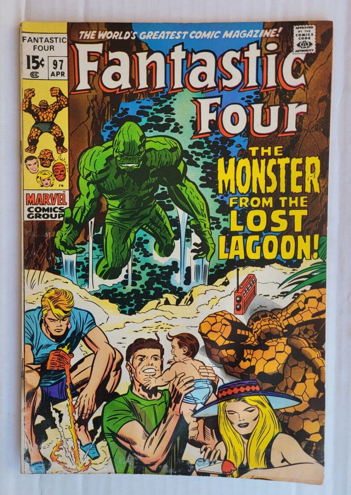 FANTASTIC FOUR #97  (1970)  1st Cover Appearance of Franklin Richards as a Baby