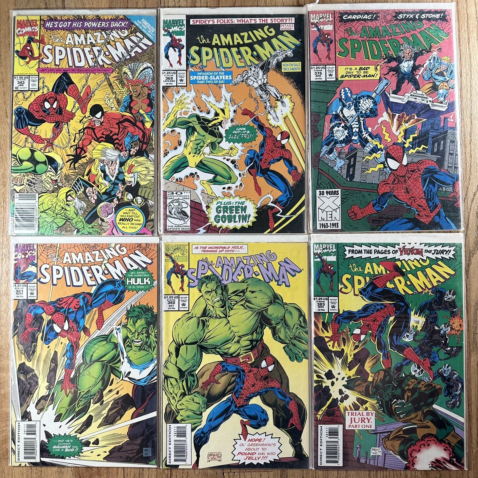 Amazing Spiderman Early 90’s Comic Book Lot + Bonus Books Marvel 1990-99 VFNM/NM