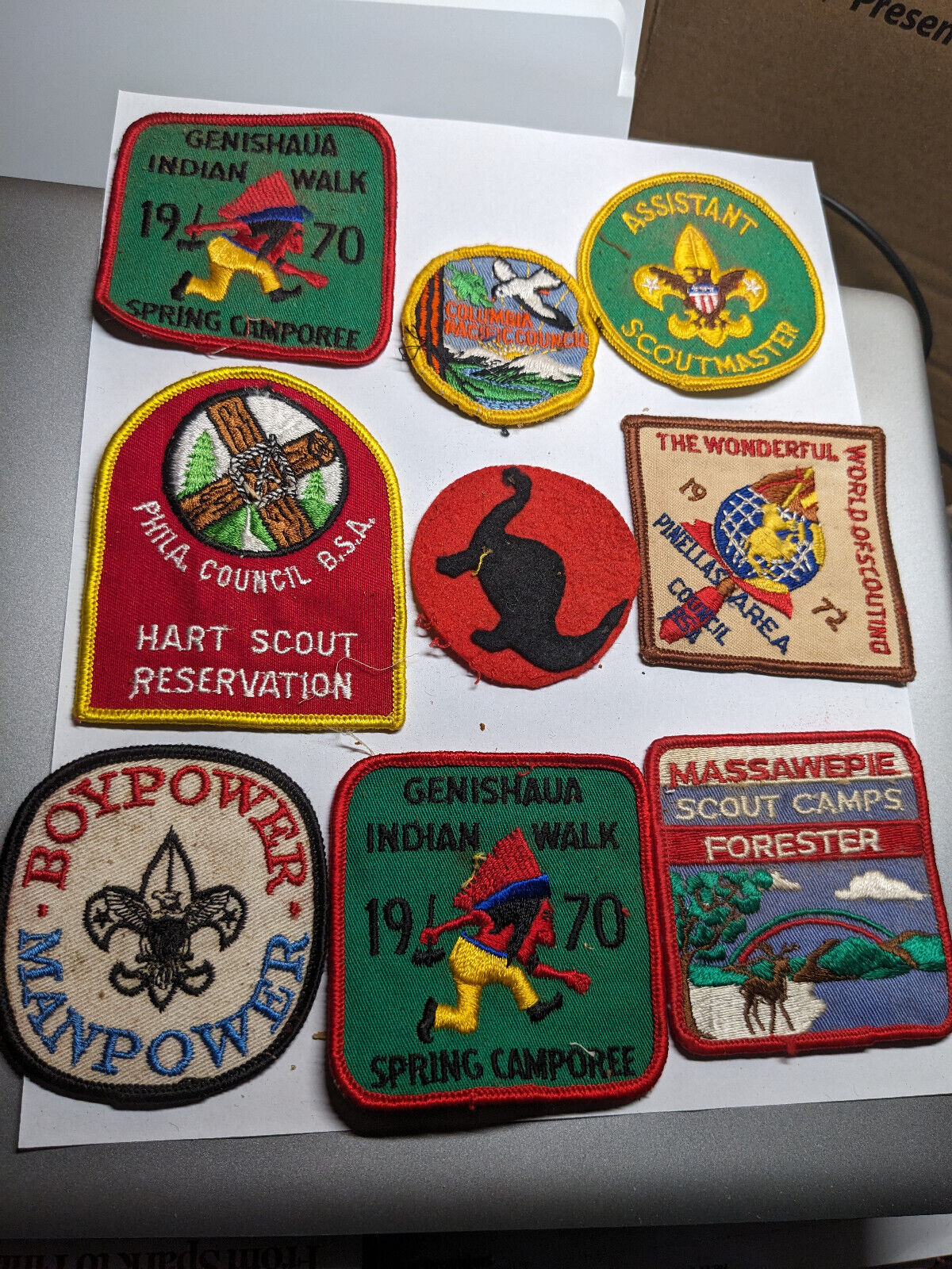 Lot Of  9  Vintage Boy Scouts BSA Patches used