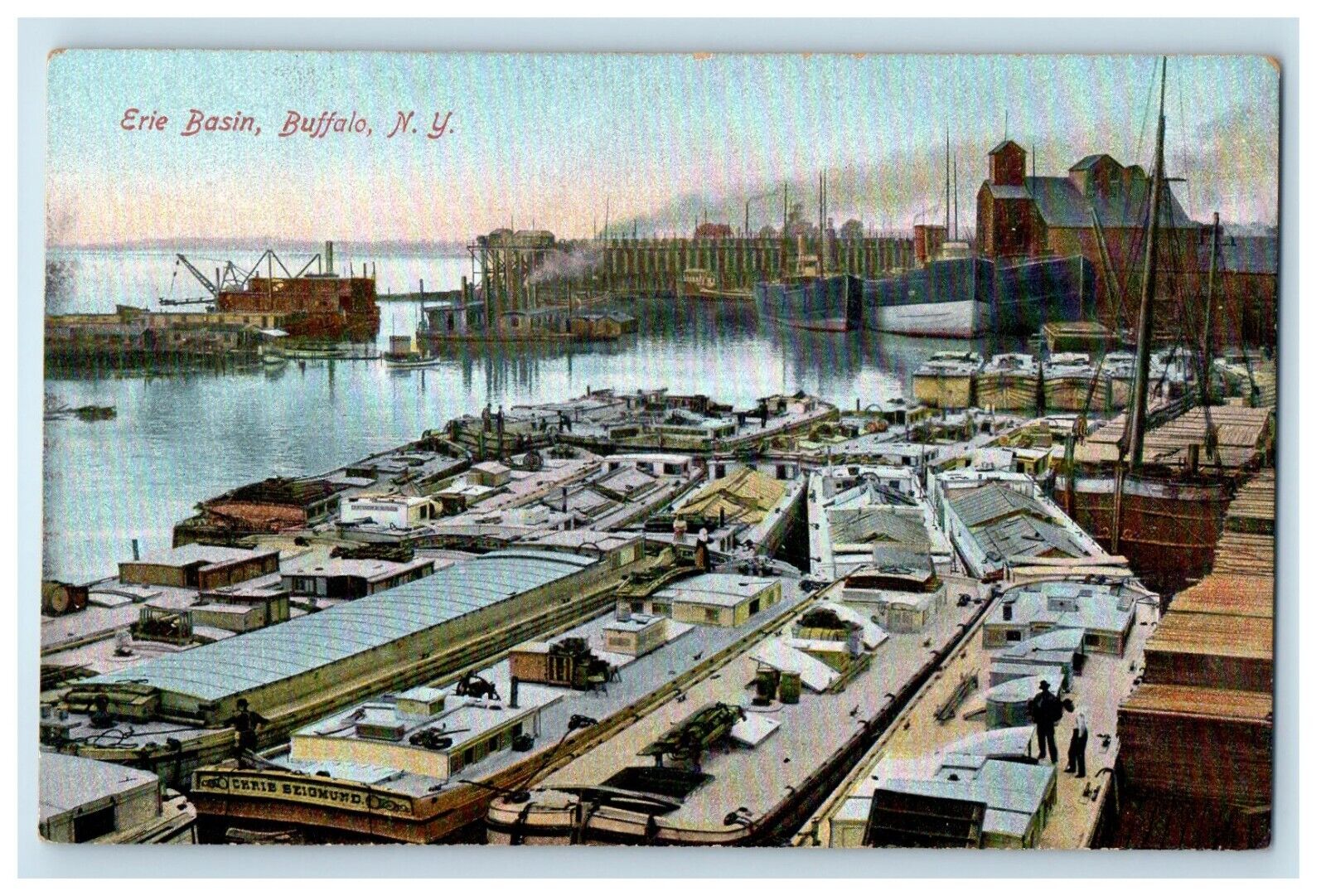 c1910\'s Erie Basin Boat Ship Buffalo New York NY Unposted Antique Postcard