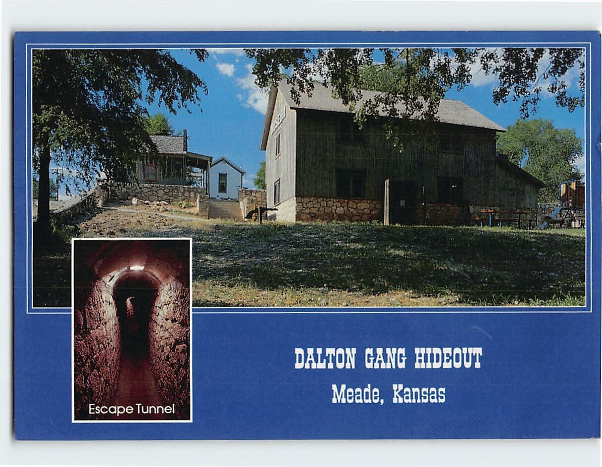 Postcard Dalton Gang Hideout & Escape Tunnel Meade Kansas USA