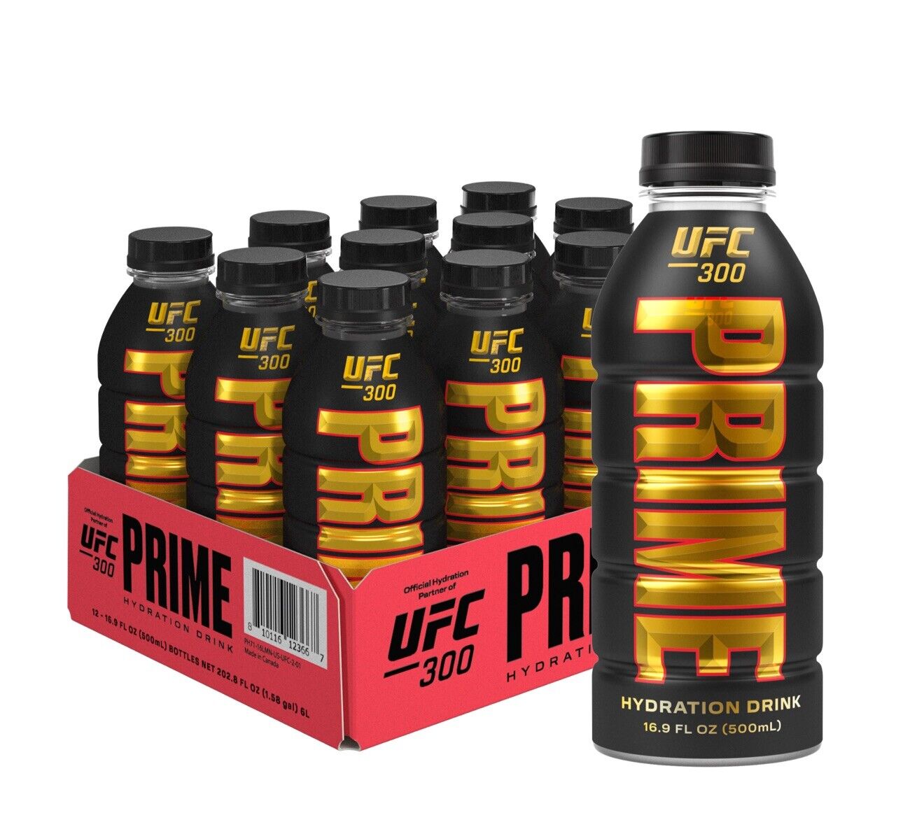UFC 300 PRIME HYDRATION DRINK 12 PACK LIMITED EDITION