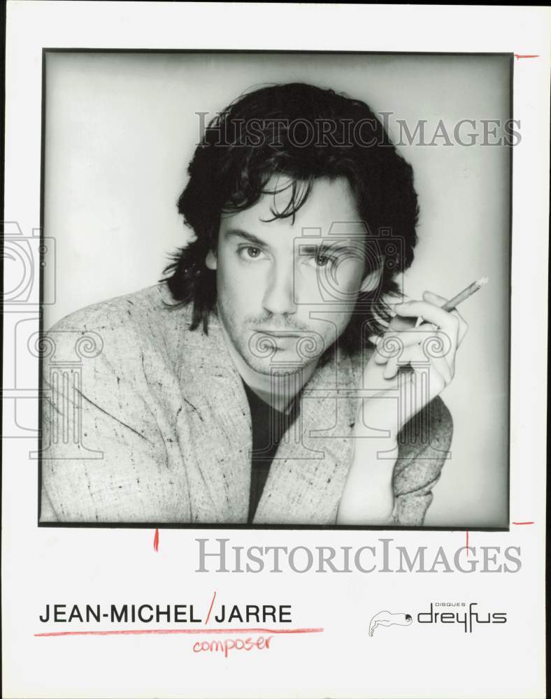 1986 Press Photo Composer Jean-Michel Jarre - hpp43605